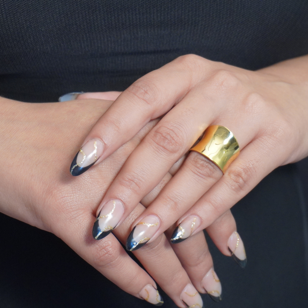 Gold Plated Wide Band Tube Ring