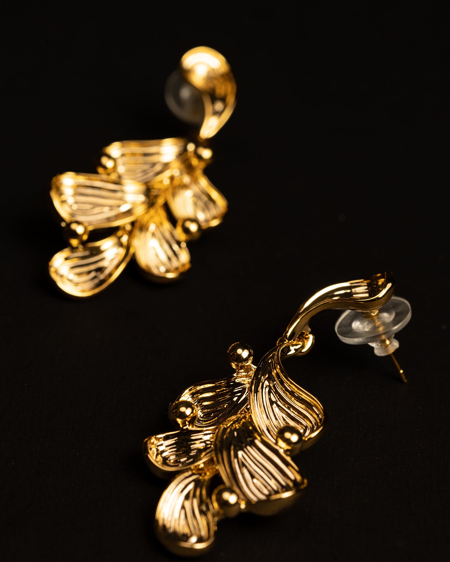 Gold Plated Regal Leaf Swirls