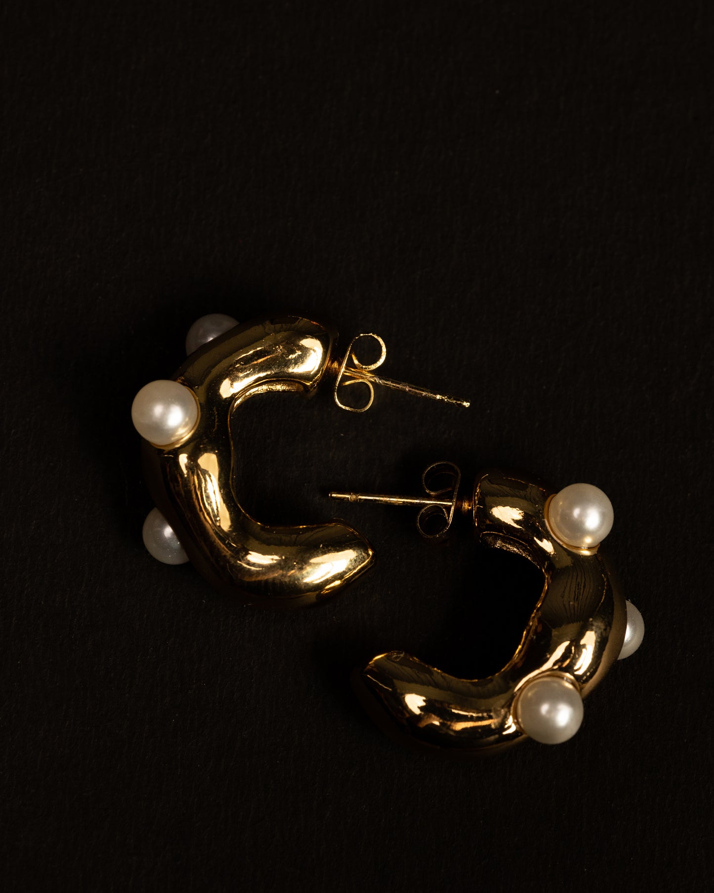 Pearl Charm Hoops