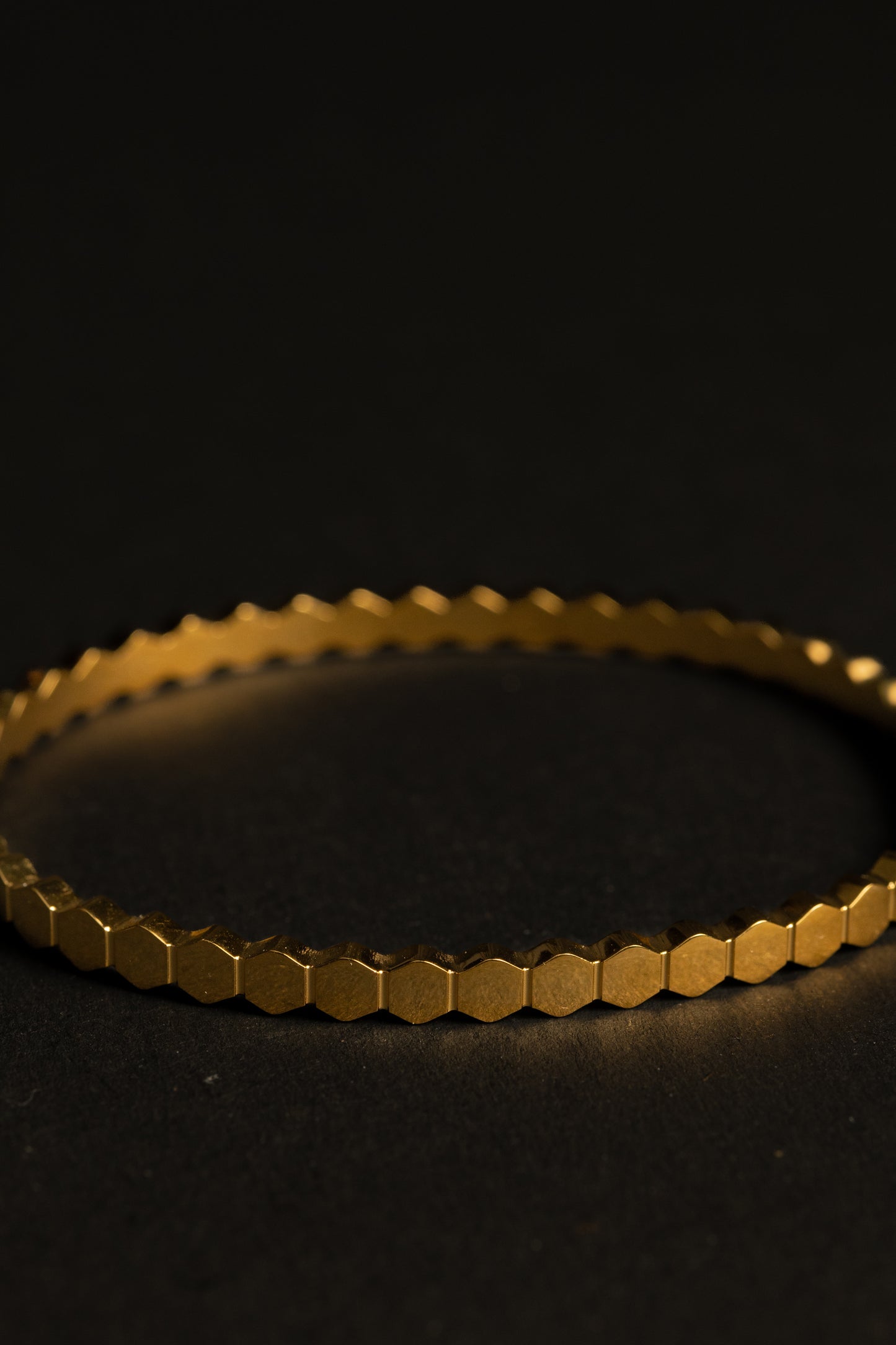 Golden Honeycomb Bangle