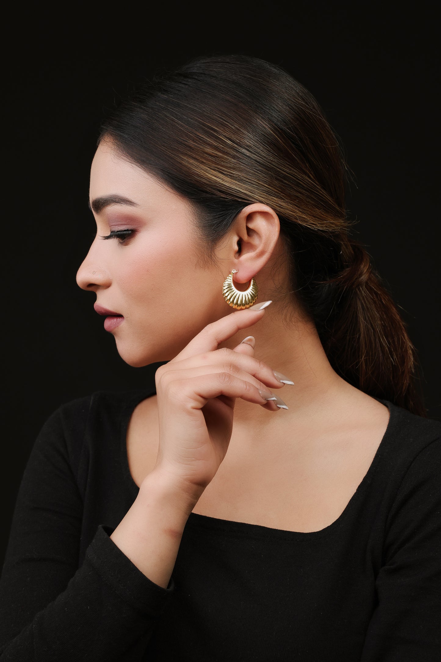 Gold Plated Aurora Hoops