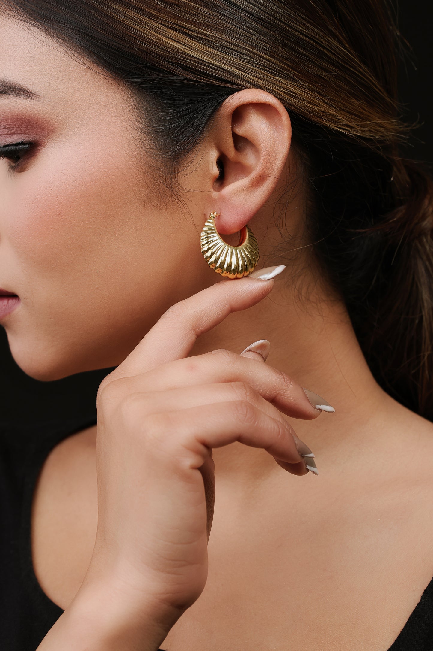 Gold Plated Aurora Hoops