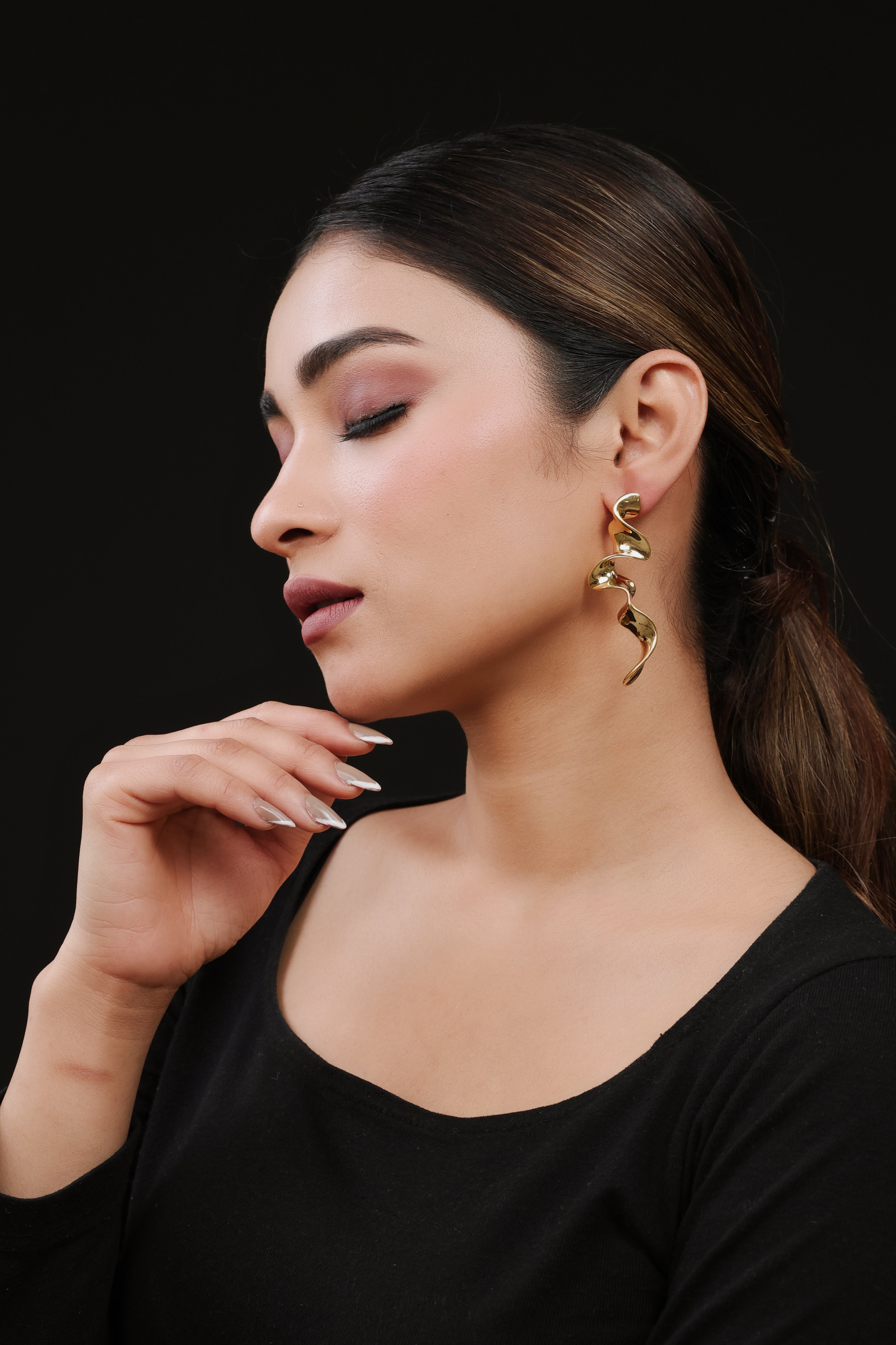 Gold Plated Cascade Earrings