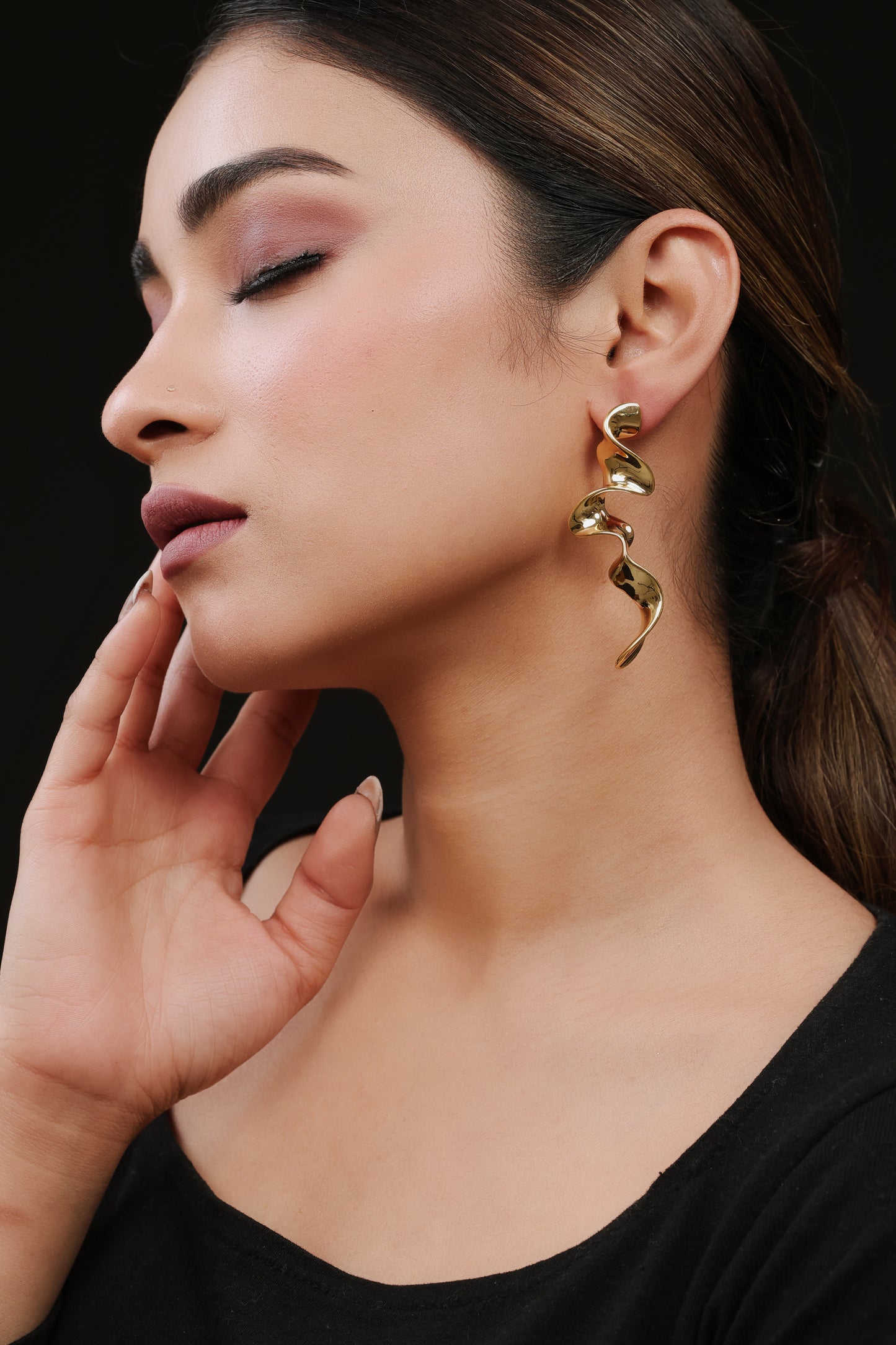 Gold Plated Cascade Earrings