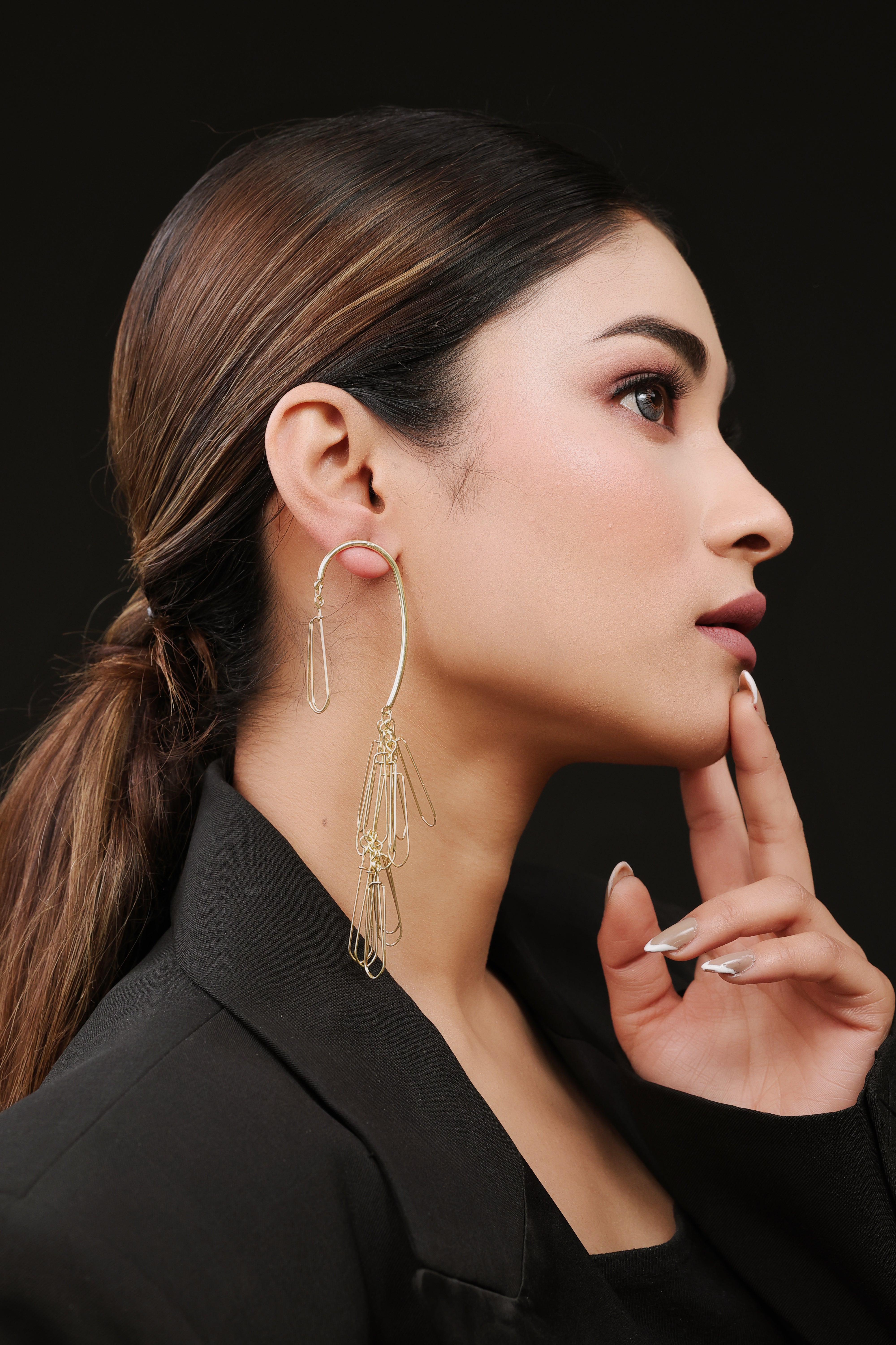 Gold Plated Moonlit Branch Earrings