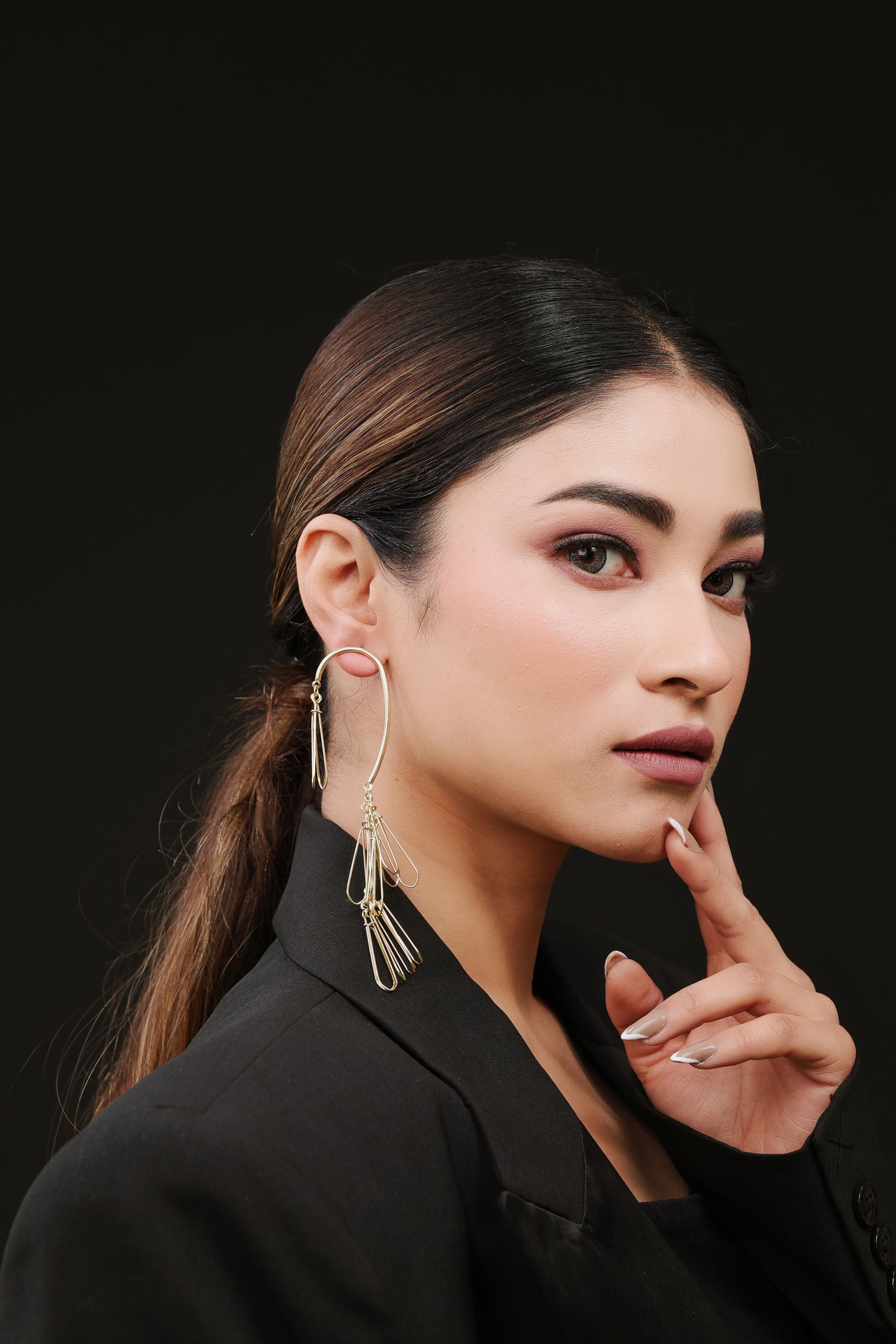 Gold Plated Moonlit Branch Earrings