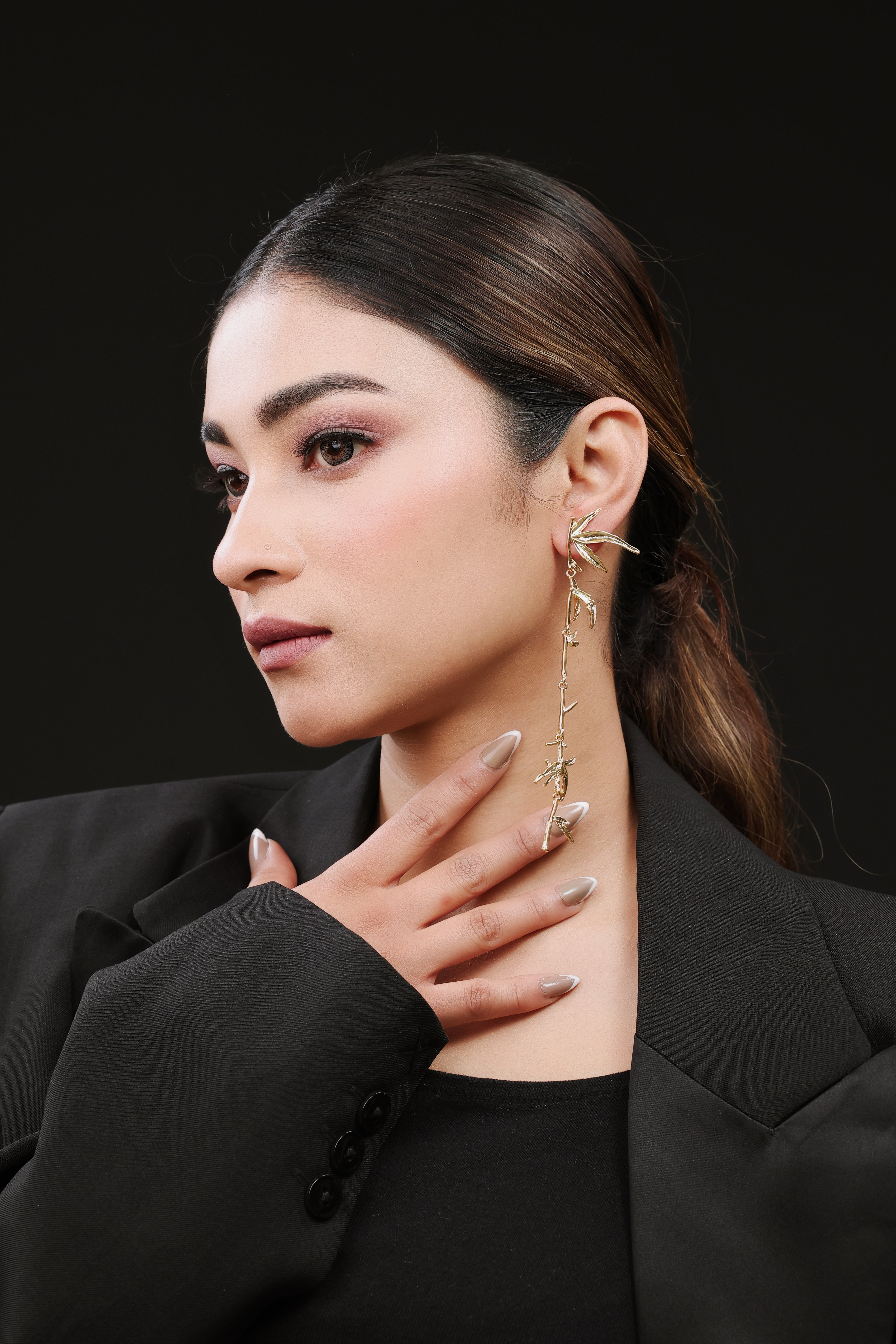 Gold Plated Enchanted Branch Earring