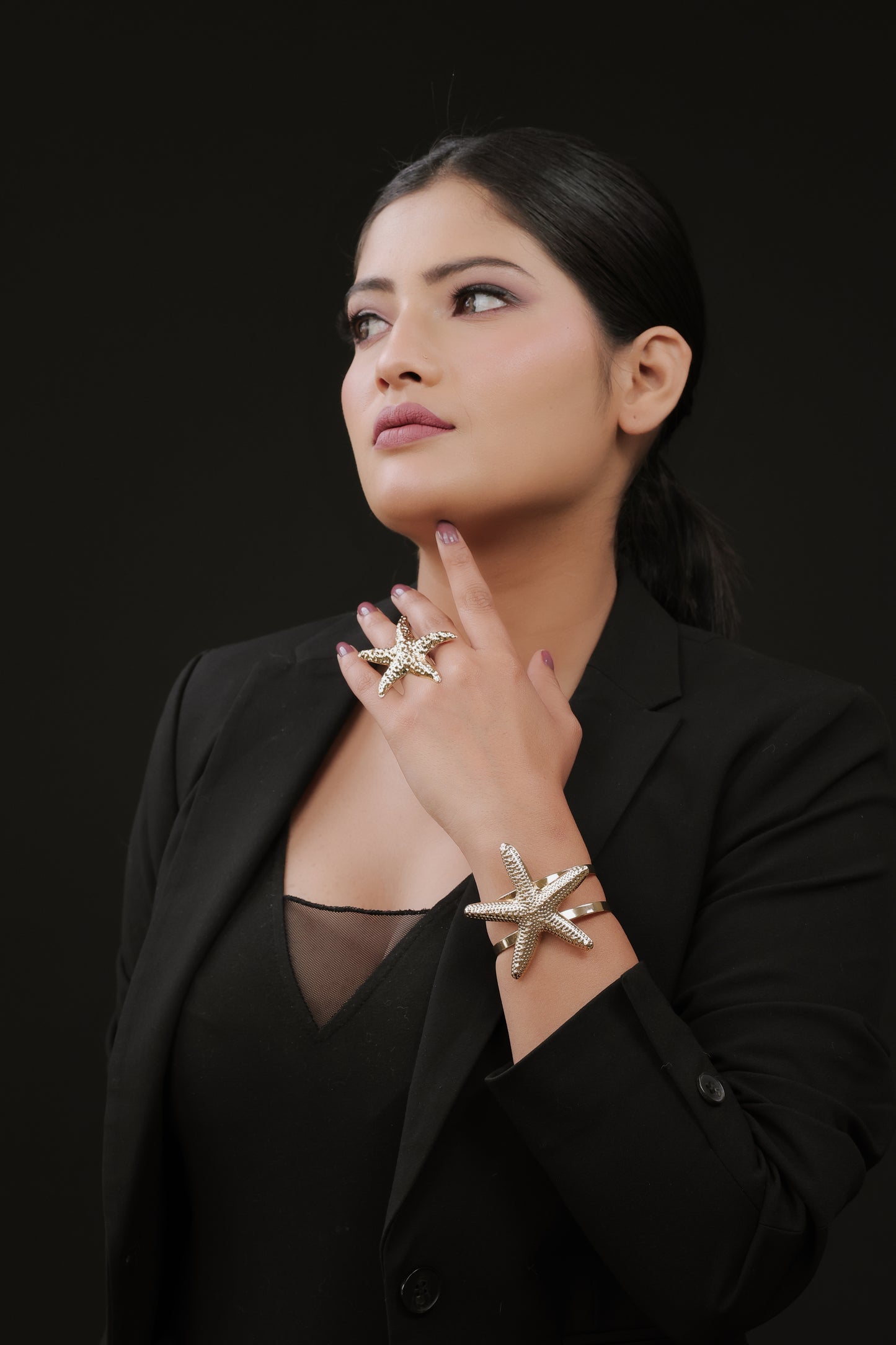 Golden Starfish Cuff
