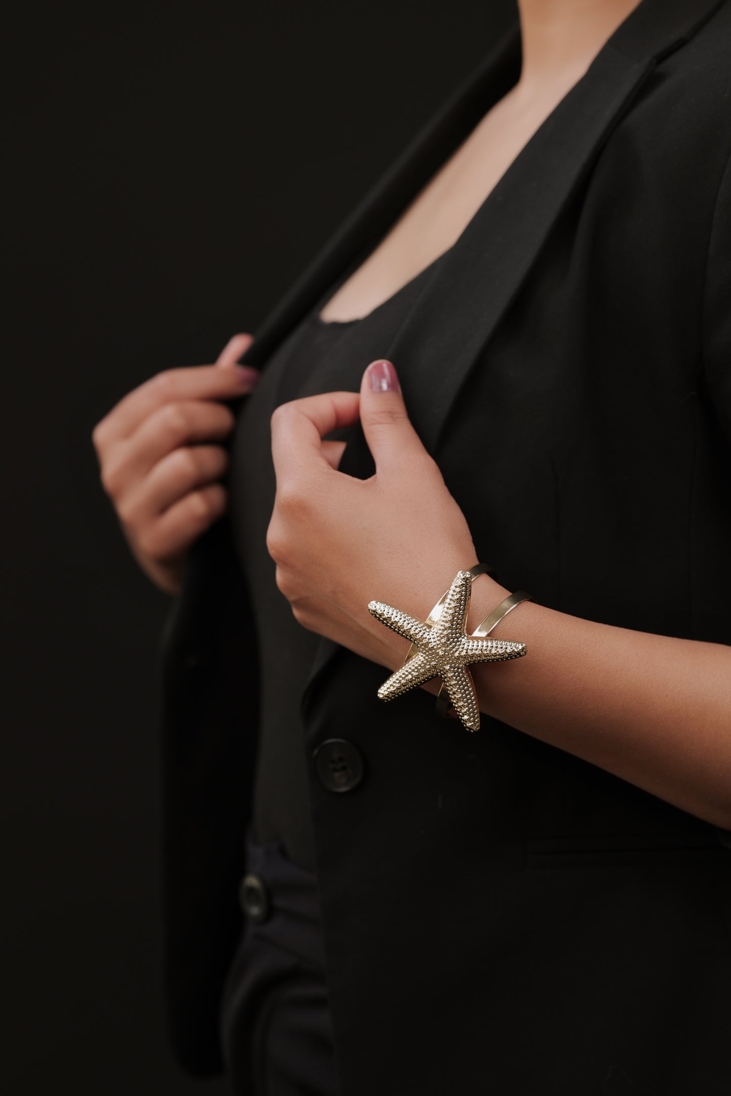 Golden Starfish Cuff
