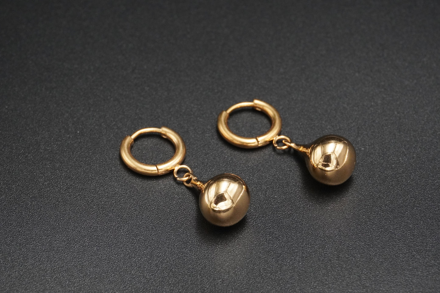 Golden Plated Orb Drop & Dangle Earrings