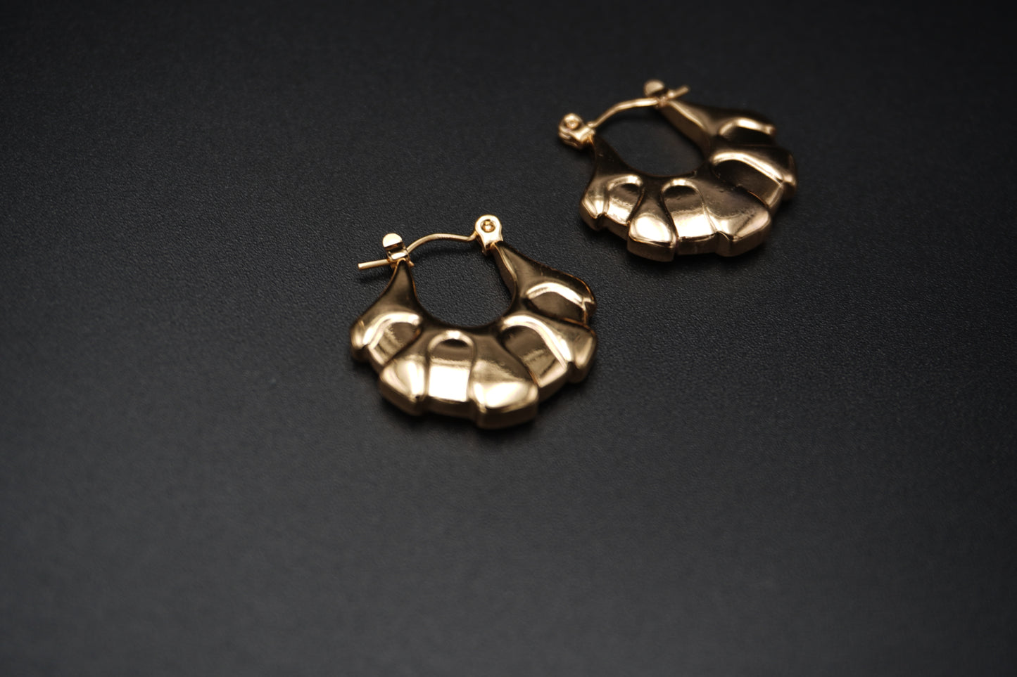 Cradle Huggie Hoop Gold Plated Earrings