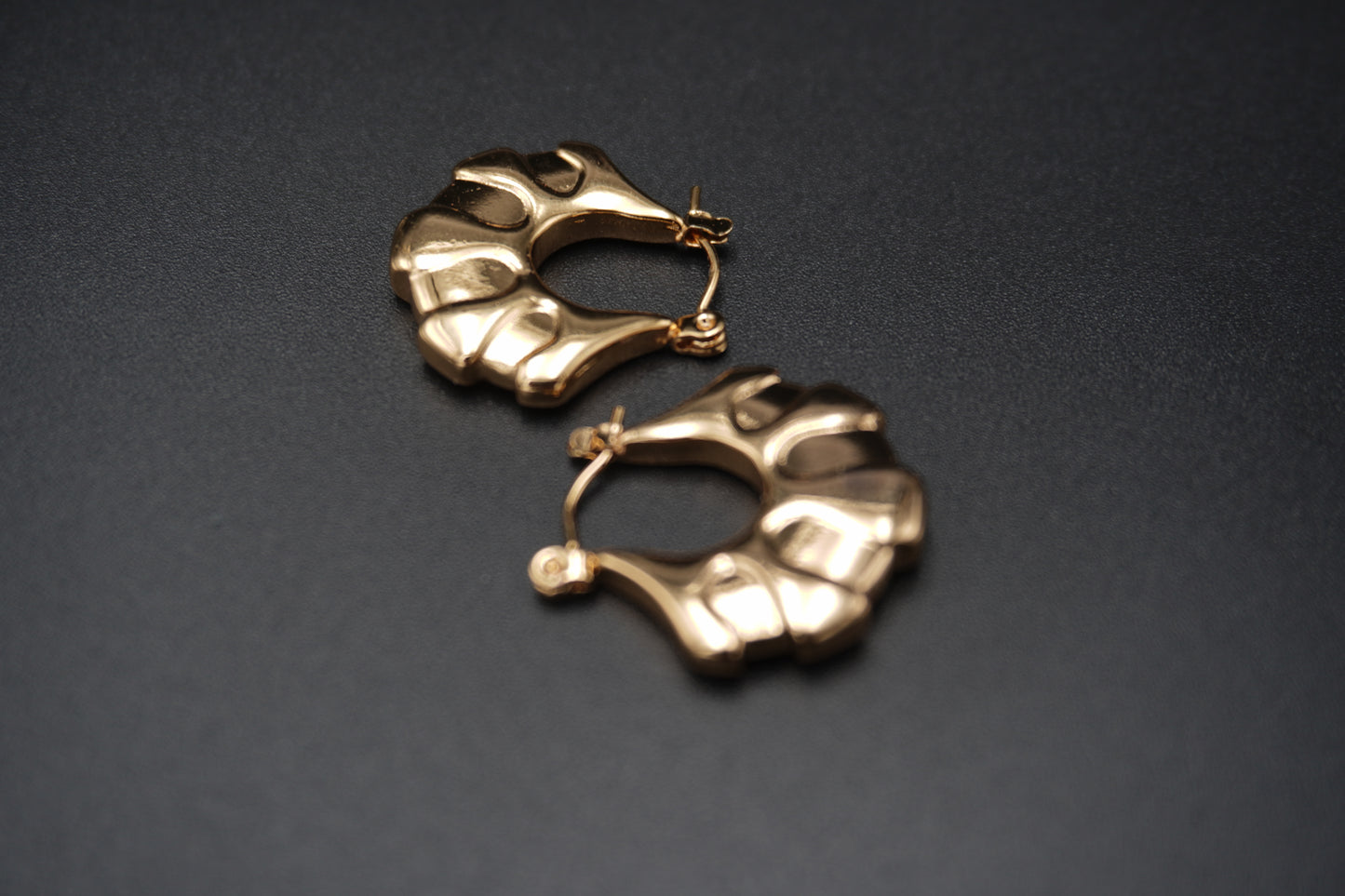 Cradle Huggie Hoop Gold Plated Earrings
