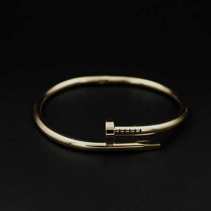 Gold Plated Nail Bracelet