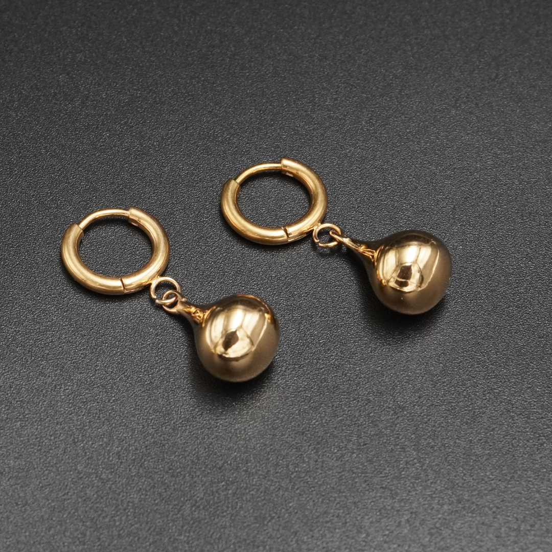 Golden Plated Orb Drop & Dangle Earrings