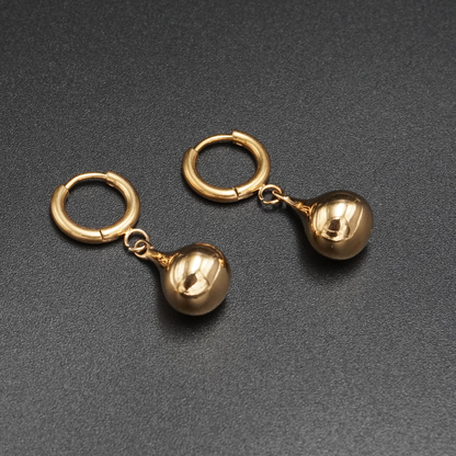 Golden Plated Orb Drop & Dangle Earrings
